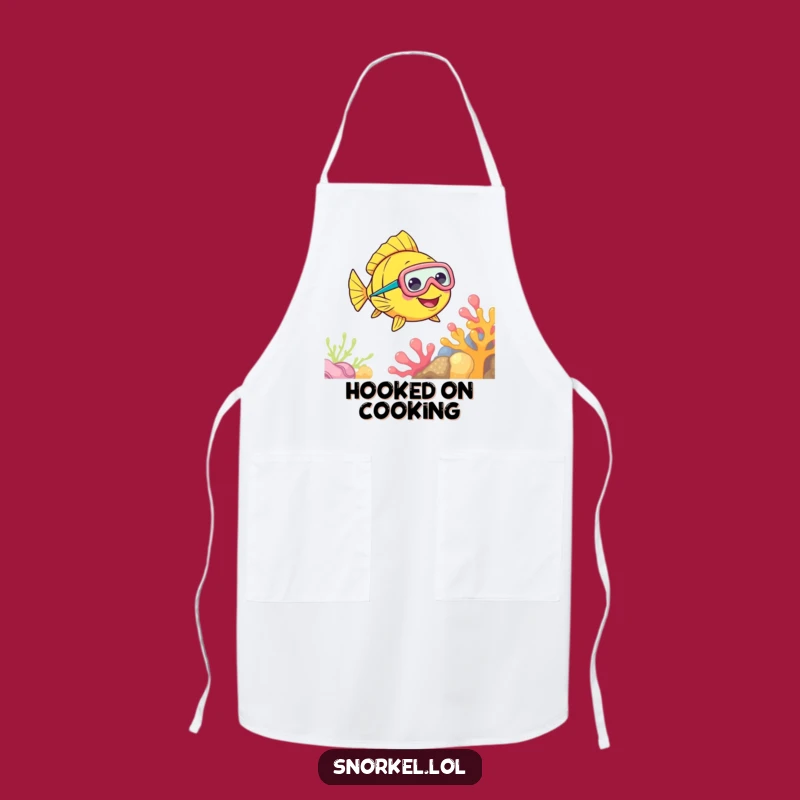 Funny Fish Snorkel Apron: Kitchen Fun & Cheerful Chef Gift