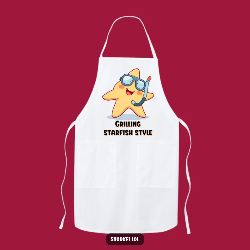 Funny Starfish Snorkeler Apron: Cook with Cheer, Perfect Gift!