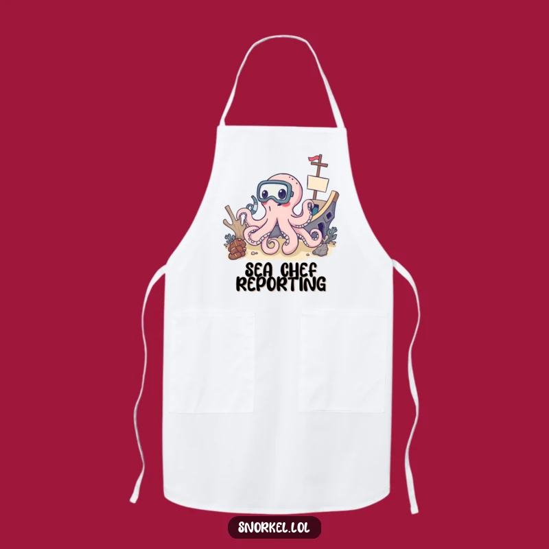 Funny Octopus Snorkel Apron: Chef Octopus Cooking Up Fun, Hilarious Kitchen Gift