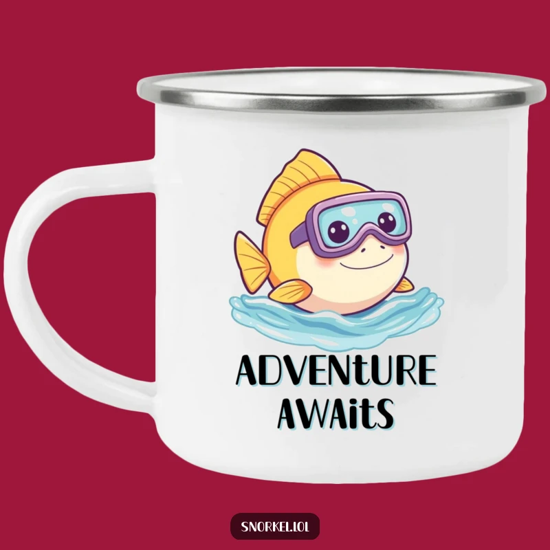 Funny Fish Snorkel Camping Mug: Rugged Peek Fish for a Hilarious Gift!