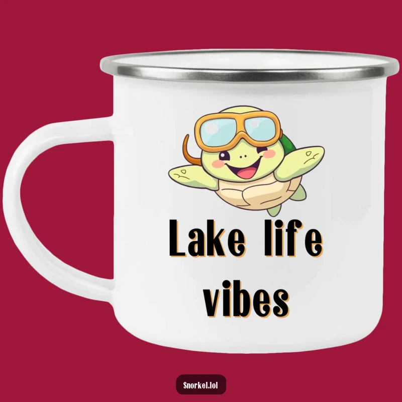 Funny Turtle Snorkel Camping Mug: Outdoor Joy & Happy Gift