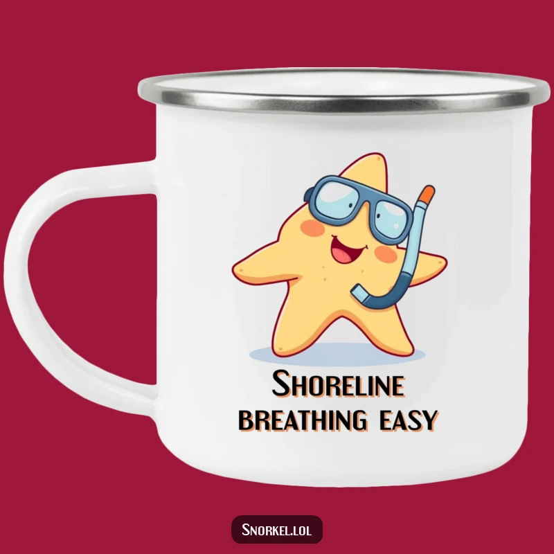 Funny Starfish Snorkeler Camping Mug: Beach Adventures, Perfect Gift!