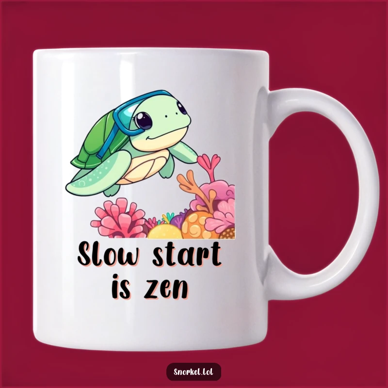 Funny Turtle Snorkeler Mug: Explore the Reef, Perfect Gift!