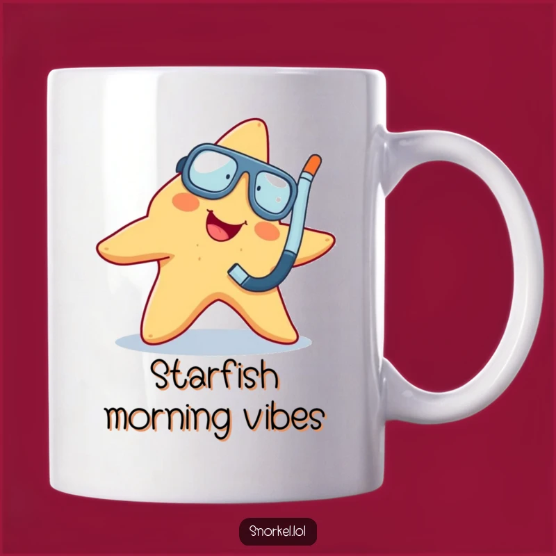 Funny Starfish Snorkeler Mug: Wiggle with Joy, Perfect Gift!