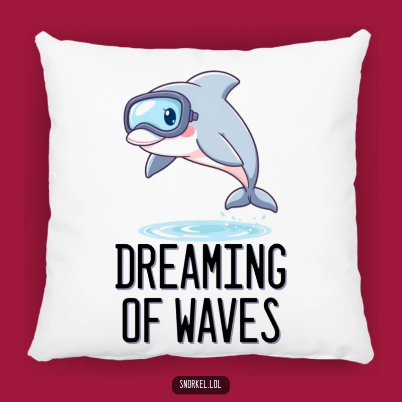 Funny Dolphin Snorkel Pillow: Soft Comfort & Playful Gift