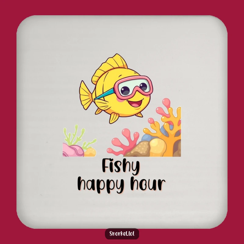 Funny Fish Snorkel Coaster: Protect Surfaces & Cheerful Gift