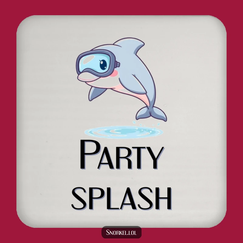 Funny Dolphin Snorkel Coaster: Protect Surfaces & Playful Gift