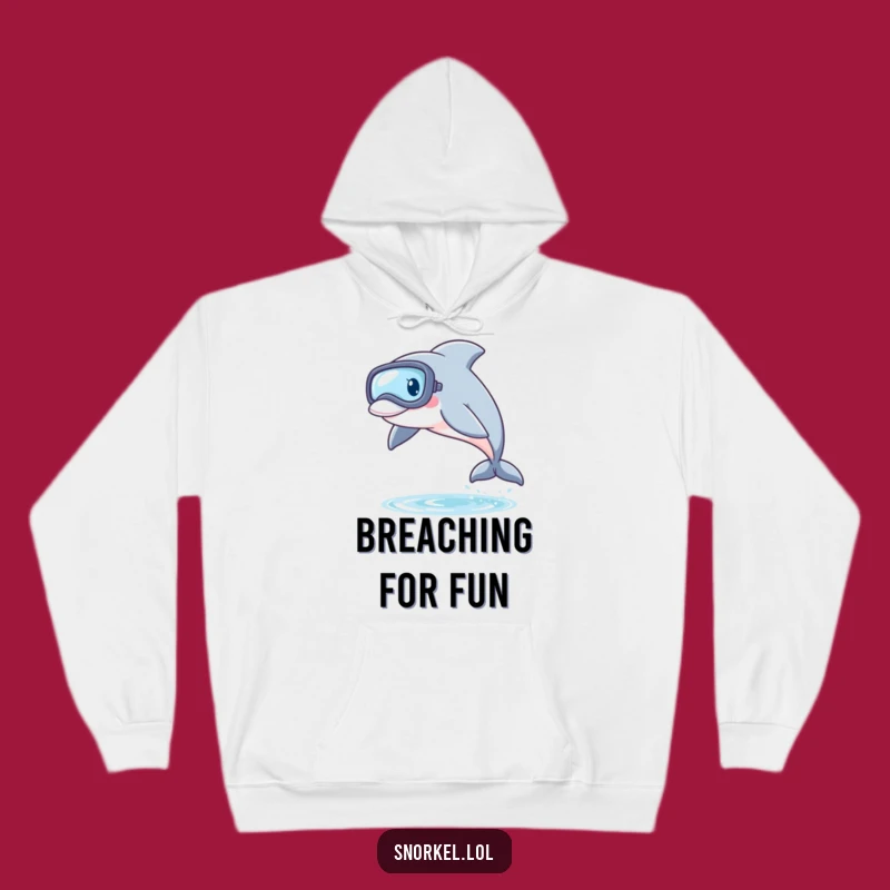 Funny Dolphin Snorkel Hoodie: Cozy Comfort & Playful Gift
