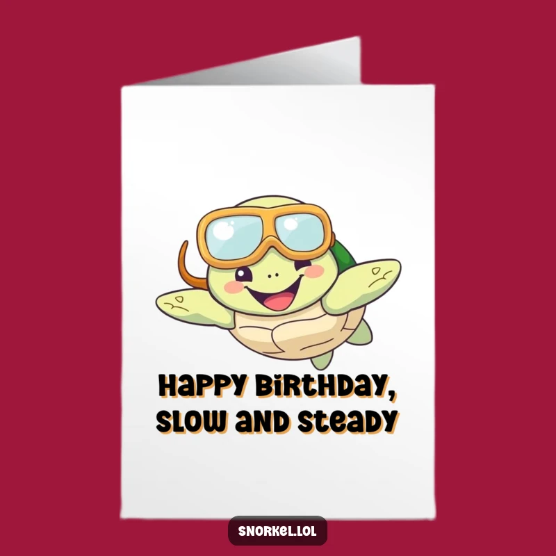 Free Printable Turtle Snorkel Birthday Card - Cheerful Downloadable Gift for Smiles!