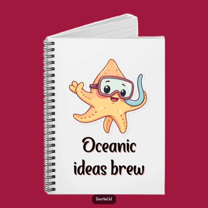 Funny Starfish Snorkel Notebook: Jot Down Ideas, Curious Ocean Journal, Funny Gift