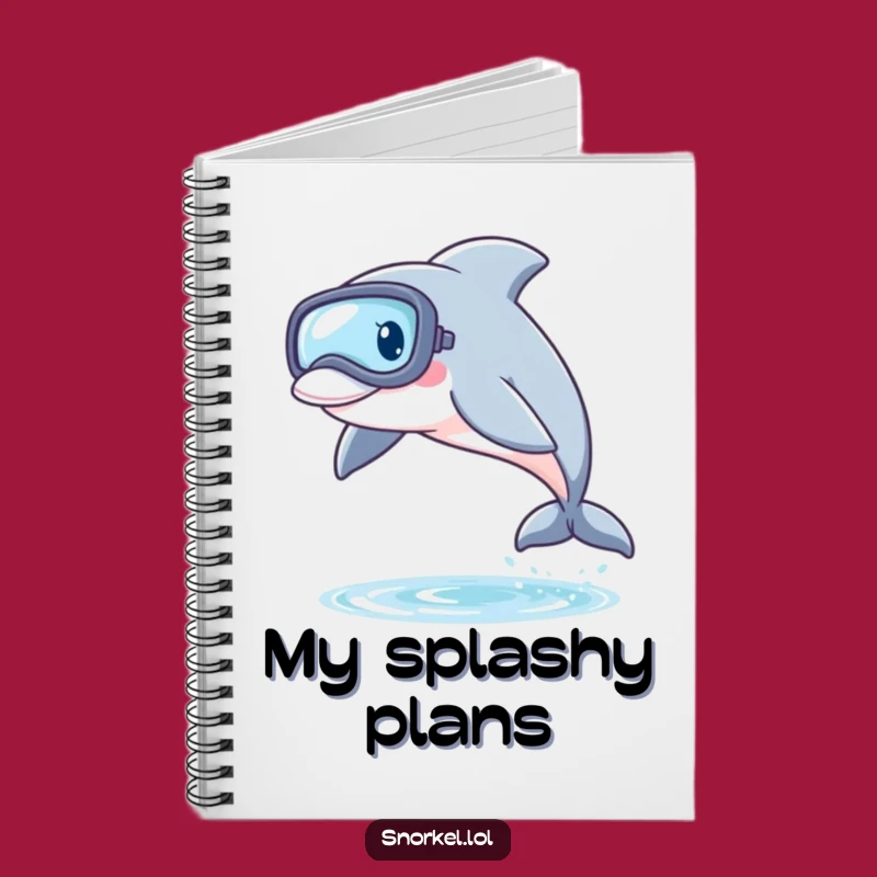 Funny Dolphin Snorkel Notebook: Journal & Playful Ocean Gift