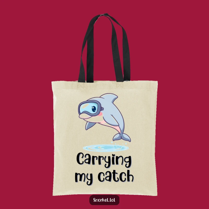 Funny Dolphin Snorkel Tote: Carry Playfulness & Ocean Gift